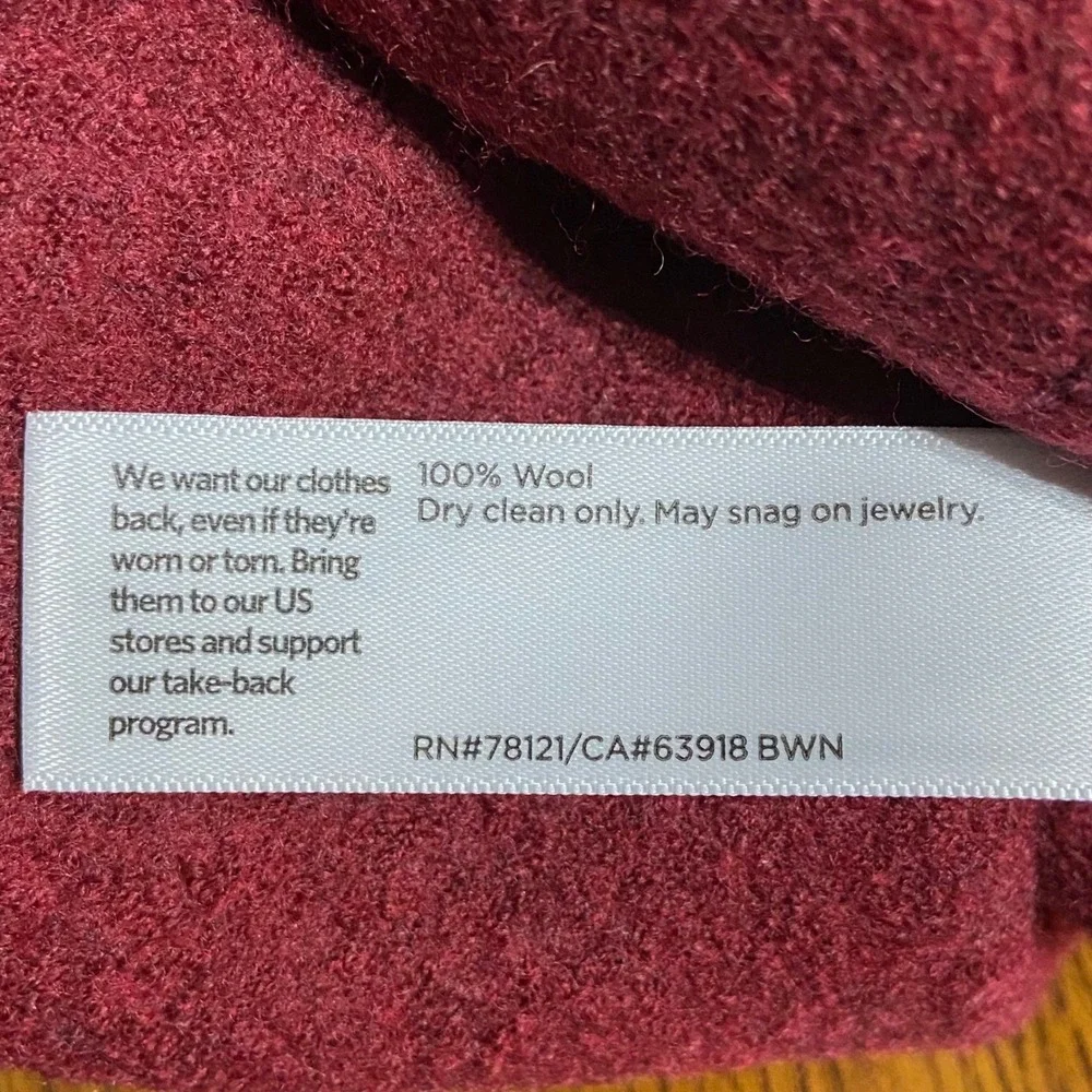 EILEEN FISHER Lightweight Boiled Wool Bateau‎ Neck Box Top M Red Cedar NWT